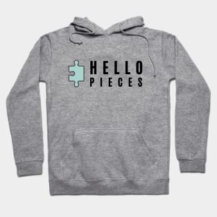 Hello Pieces- Standard Black Hoodie